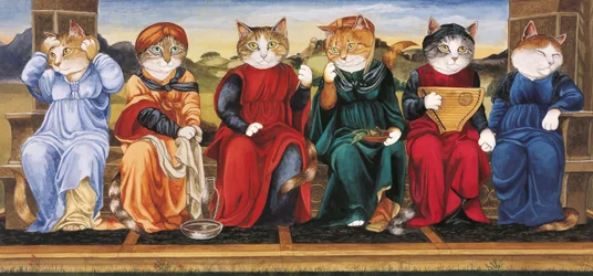 Illustratie uit Cats Galore! A Compendium of Cultured Cats