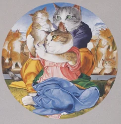 Illustratie uit Cats Galore! A Compendium of Cultured Cats