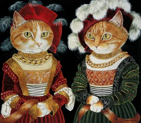 Illustratie uit Cats Galore! A Compendium of Cultured Cats (pub. 2015)