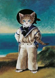 Illustratie uit Cats Galore! A Compendium of Cultured Cats