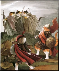 Illustratie uit Shakespeare Cats (pub. 1996)