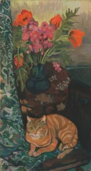 Boeket en kat
