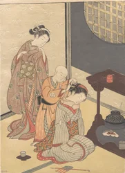 Nachtregen bij de Dubbele Plank Stand, uit de serie Acht Salon Uitzichten, ca. eind 18e eeuw