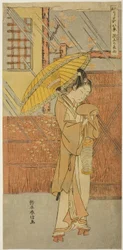 Nachtregen van Genjo, uit de serie "Parodieën van Acht Scènes uit Noh Gezangen"