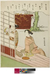Gedicht door Sakanoue no Korenori, uit een ongetitelde serie van Zesendertig Onsterfelijke Dichters