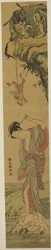 Verliefde Shoki, ca. 1768 (kleurenhoutsnede, hashira-e)