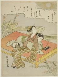 De Achtste Maand (Chushu), uit de serie "Populaire Versies van Onsterfelijke Dichters in Vier Seizoenen (Fuzoku shiki kasen)"