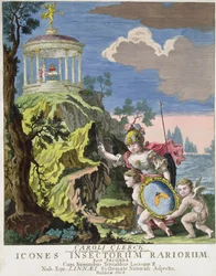 Frontispice van Icones Insectorum Rariorum door C. Clerck, Zweden, 1764