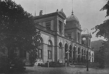 Baden, Le Kursaal (zwart-wit foto)