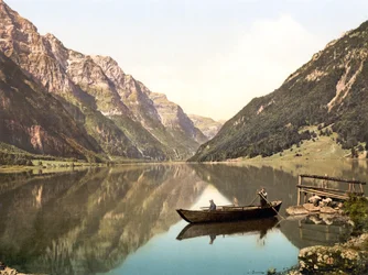 Klöntalersee, Glarus, Zwitserland, ca. 1900