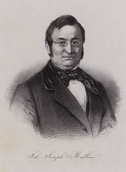 Johann Joseph Muller, Zwitserse politicus (gravure)