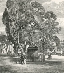 Monument voor Rousseau op Rousseaus eiland, Genève