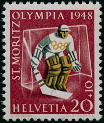 Postzegel ter herdenking van de Olympische Winterspelen van 1948