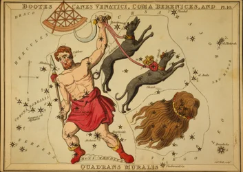 Bootes Canes Venatici, Coma Berenices, en Quadrans Muralis, Illustratie uit 