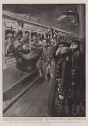 Een koninklijk afscheid, de hertog van Connaught neemt afscheid van het tweede detachement van de CIV