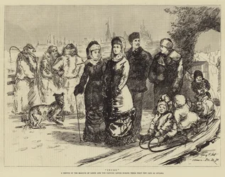 Incog, een schets van de Markies van Lorne en de Prinses Louise tijdens hun eerste dagen in Ottawa