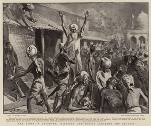 De Rellen in Calcutta, Militairen en Politie ruimen de Straten