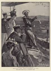 De koninklijke tour, peilingen nemen bij Suez