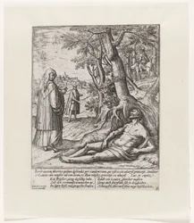 Een priester en een Leviet gaan voorbij en laten de gewonde reiziger liggen