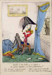 Achilles in de put na zijn terugtrekking of, De grote kapitein op de kruk van berouw, uitgegeven door G. Humphrey, 7 mei 1827
