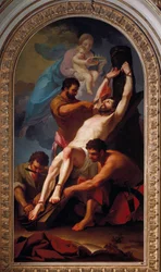 De martelaar van de apostel Sint Barthelemy