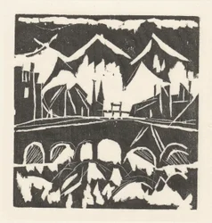 Landschap met een brug