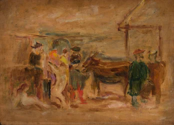 Figurale scène met ezels