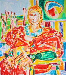 Portret van een levendige vrouw