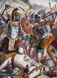 Romeinse oudheid: Romeinse generaal Lucullus (115-67 v.Chr.) veroverde Tigrane II en de Pontische en Armeense legers en nam Tigranocerte (Tigranokert of Tigranocerta) in, dat hij plunderde, Armenië, 6 oktober 69 v.Chr.