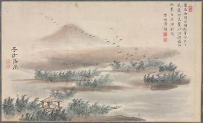 Een van de acht gezichten op de Xiao en Xiang rivieren