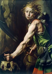 David met het hoofd van Goliath