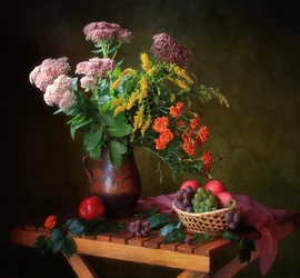 Herfstbloemstilleven