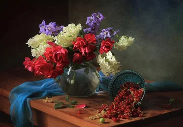 Elegante rozen en bessen
