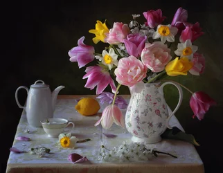 Lente-bloemstilleven