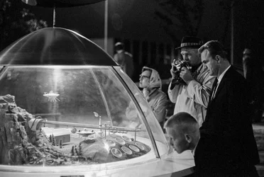 Modelweergave van toekomstig transportconcept op de Wereldtentoonstelling van Seattle