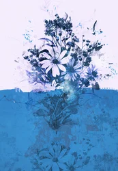 Blauw boeket