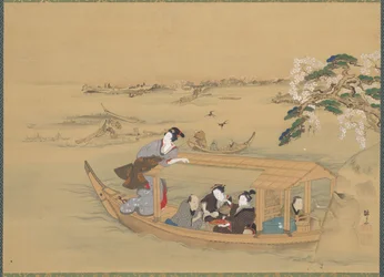 Pleziervaartuig op de Sumida Rivier