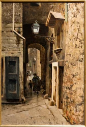 Cavalieri Straat in de Oude Ghetto van Florence, c.1882