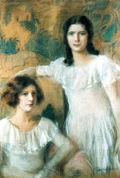 Portret van twee meisjes, c.1910