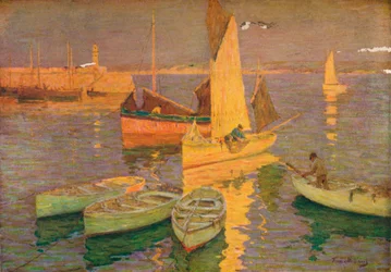 Zonsondergang Gloed, St. Ives, 1925