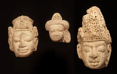 Hoofden, van Chedi Chula Pathom, Davaravati-periode