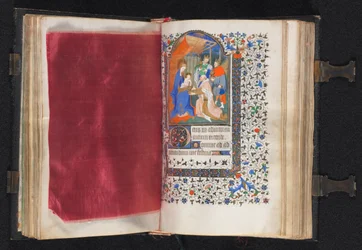 Getijdenboek Gebruik van Parijs: Fol. 66v, Gedecoreerde Rand, ca. 1420