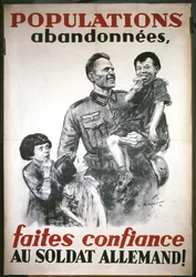 Franse poster, vanaf het begin van de Duitse bezetting in juni 1940: 