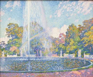 Fontein in het park van paleis Sanssouci bij Potsdam