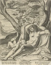 Slapende Venus en Cupido