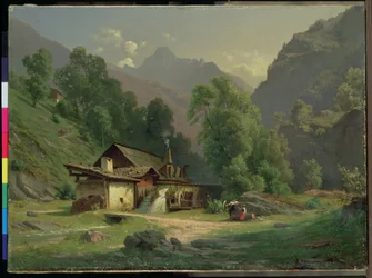 Huis van de smid in een vallei, 1857