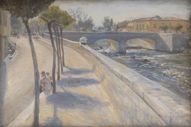 De rivier Liri, Italië