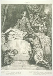 Plaat 14 (Akte V, Scène II), uit Othello: Vijftien etsen