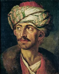 Hoofd van een oosterling of portret vermoedelijk van Mustapha, ca. 1819-21