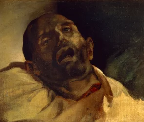 Hoofd van een geguillotineerde man („Le guillotine“), door Jean-Louis Théodore Géricault (1791-1824), 40 x 49 cm